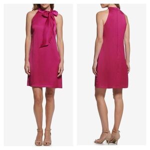Vince Camuto Vibrant Pink Halter Midi Dress